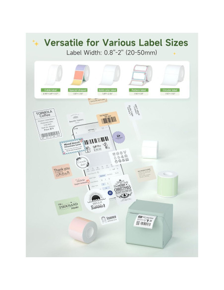 Impresora de Etiquetas HPRT T260LR Térmica Bluetooth 2" Verde