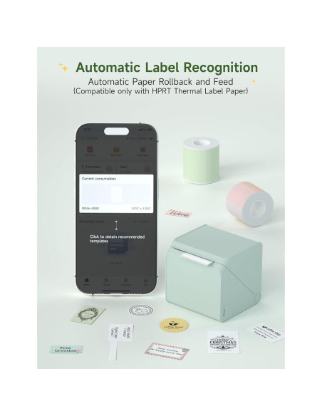 Impresora de Etiquetas HPRT T260LR Térmica Bluetooth 2" Verde