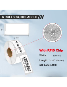 Etiquetas Dymo 550 RGiNK 30336 con Chip RFID - 6 Rollos 2