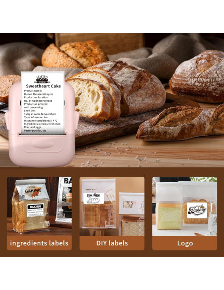 Impresora de Etiquetas Térmica Bluetooth P50 Rosa 40x30mm Impresora de Etiquetas Térmica Bluetooth P50 Rosa 40x30mm