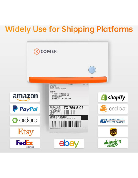 Impresora de Etiquetas K Comer CX418 150mm/s 4x6 Térmica