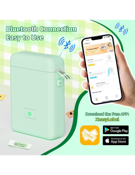 Impresora de Etiquetas Bluetooth HP2-S Portátil Verde