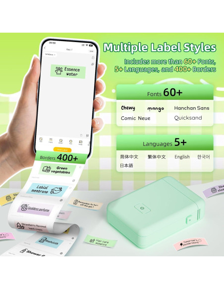 Impresora de Etiquetas Bluetooth HP2-S Portátil Verde