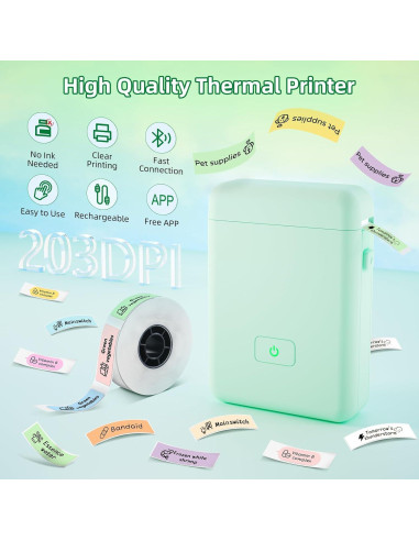 Impresora de Etiquetas Bluetooth HP2-S Portátil Verde