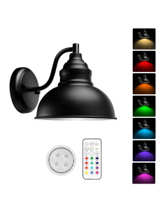 Apliques de Pared Recargables GreatTool - 13 Colores, Control Remoto