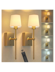 Apliques de Pared Inalámbricos iThird 2Pack Dorado 6000mAh