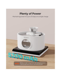 Fuente de Agua Inalámbrica PEKTACO para Gatos 2.8L 2