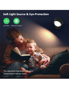 Luces de Pared LED Racokky 2 Pcs Recargables 3000mAh 3 Colores 2