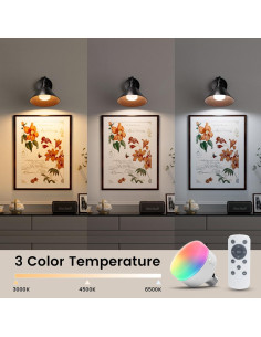 Apliques de Pared Vintage NIORSUN Inalámbricos Recargables 2 Unidades 2