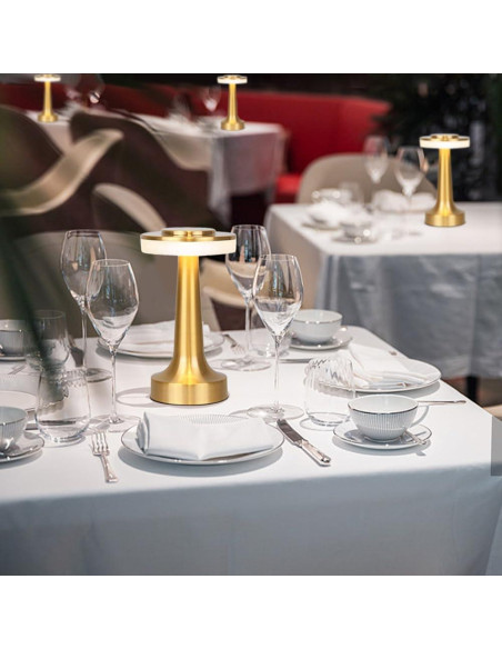 Lámpara de Mesa LED Inalámbrica JHPGEOE Dimmable 3 Colores