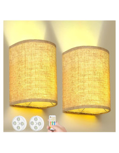 Conjunto de 2 apliques recargables Dexnump LED 1000mAh 100 lúmenes