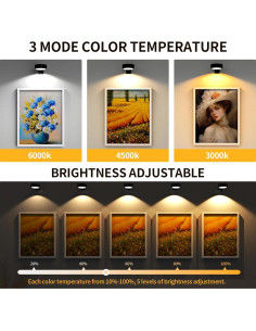 Luces para Cuadros Narotood - Paquete de 3, Recargables, Inalámbricas 2