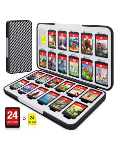Estuche CYKOARMOR para 24 Juegos Switch y 24 Micro SD