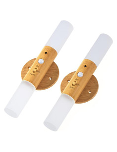 Juego de 2 Apliques LED Inalámbricos con Sensor AutoEuropa