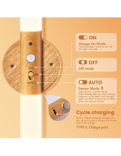 Juego de 2 Apliques LED Inalámbricos con Sensor AutoEuropa 2