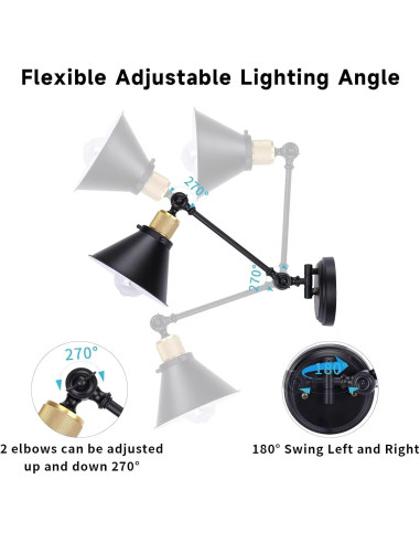 Aplique de Pared Inalámbrico TRLIFE, Juego de 2, Regulable y RGB