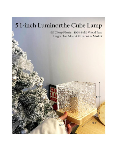 Lámpara de Lava Inalámbrica Deogos Cubo Proyector Luz 16 Colores