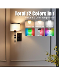 Bombilla LED Recargable YoChoice A19 con Control Remoto - 9 Colores 2