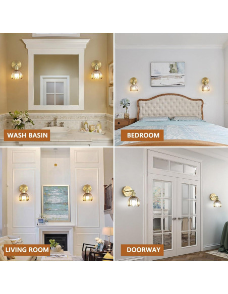 Aplique de Pared Inalámbrico LAPMUNG Ámbar 2 Paquete LED