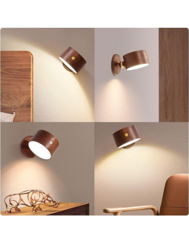 Aplique de Pared LED Inalámbrico Sapele con Carga USB
