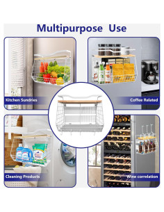 Estante Magnético bealy para Refrigerador 35.1x29.5cm Blanco 2