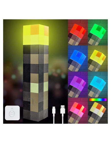 Lámpara nocturna recargable AIDYVOI 7 colores 28 cm Lámpara nocturna recargable AIDYVOI 7 colores 28 cm