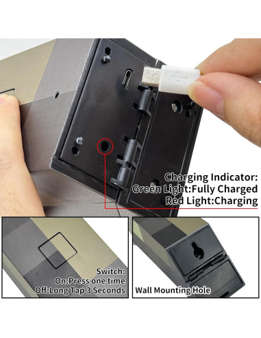 Lámpara nocturna recargable AIDYVOI 7 colores 28 cm