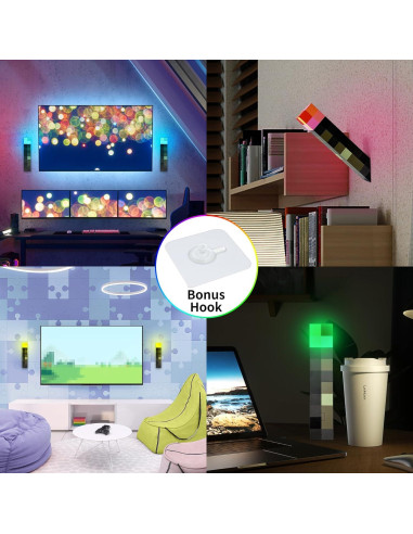 Lámpara nocturna recargable AIDYVOI 7 colores 28 cm