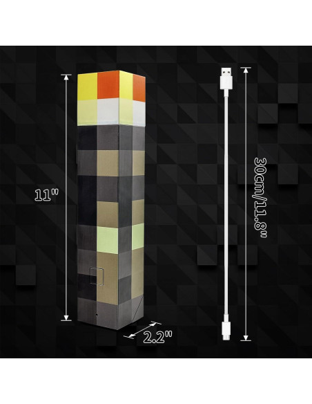 Lámpara nocturna recargable AIDYVOI 7 colores 28 cm Lámpara nocturna recargable AIDYVOI 7 colores 28 cm