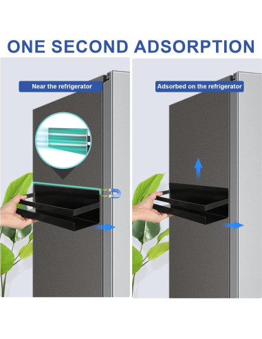 Estante Magnético de Especias Uten - 2 Piezas, Ahorra Espacio