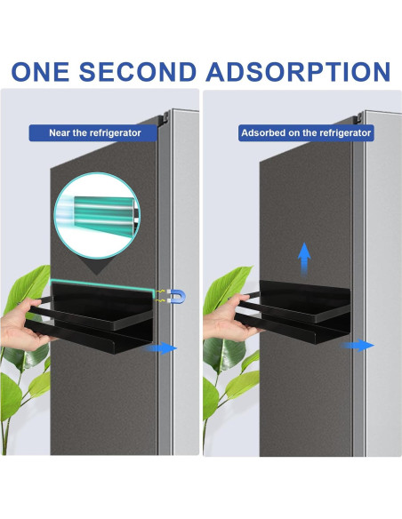 Estante Magnético de Especias Uten - 2 Piezas, Ahorra Espacio