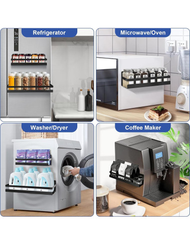 Estante Magnético de Especias Uten - 2 Piezas, Ahorra Espacio