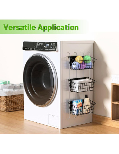 Estante Magnético Ofiray-home para Refrigerador, 2 Unidades, Negro