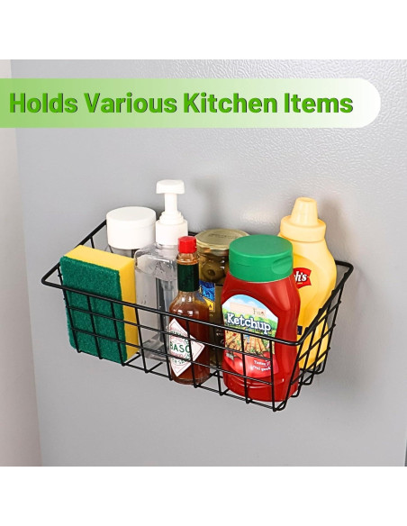 Estante Magnético Ofiray-home para Refrigerador, 2 Unidades, Negro