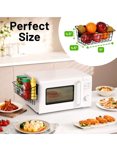 Estante Magnético Ofiray-home para Refrigerador, 2 Unidades, Negro