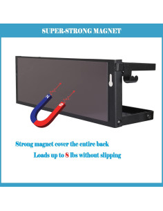 Soporte Magnético para Toallas de Papel Hoopoton - Estante 2 en 1 Negro 2