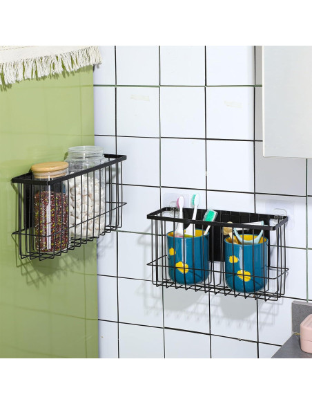 Set de 3 Organizadores Magnéticos para Refrigerador Menkxi Negro