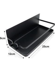 Organizador de Especias Magnético Evans y Ernie Negro 24.6x11x8.6 cm 2