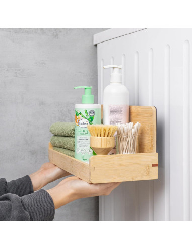 Estante Magnético de Bambú Ezemtos 15 cm Profundidad 9 kg