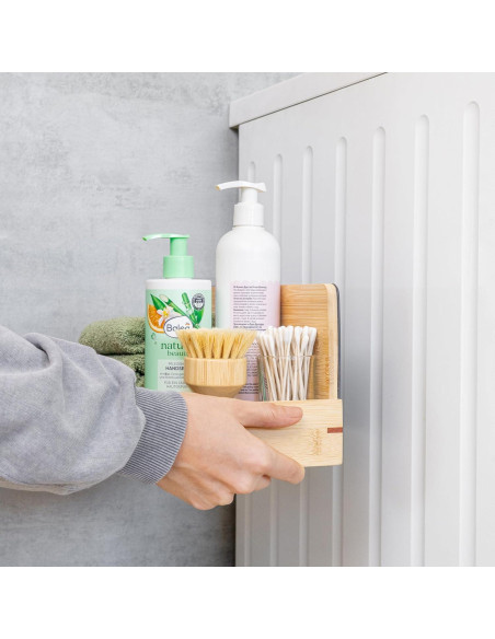 Estante Magnético de Bambú Ezemtos 15 cm Profundidad 9 kg