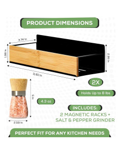 Estante Magnético para Especias Arrietta Home - 2 Piezas 2