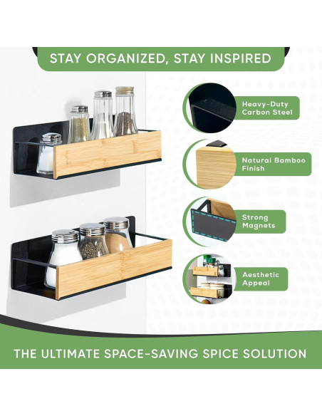 Estante Magnético para Especias Arrietta Home - 2 Piezas