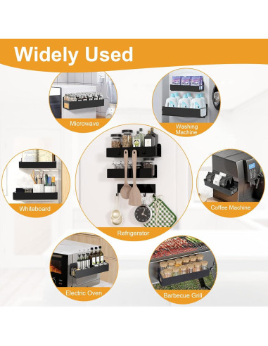 Estantes Magnéticos para Especias SUNHEARTH - Paquete de 4