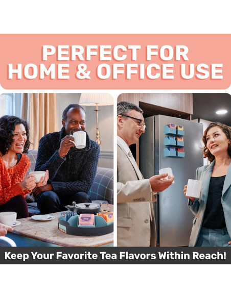 Organizador Magnético de Té Mona - 6 Soportes para Refrigerador