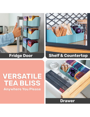 Organizador Magnético de Té Mona - 6 Soportes para Refrigerador