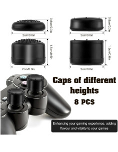 8 Tapas de Agarre para Pulgar PEUTIER para Joystick PS5/PS4 2