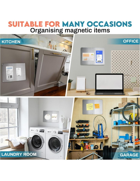 Paquete de 2 Tableros Magnéticos Inoxidable MorningRo 44.5x29.2cm