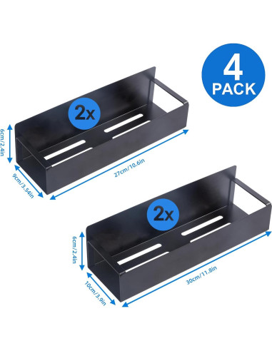 Paquete de 4 estantes magnéticos Koulowgee para especias