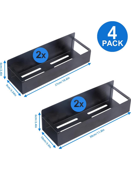 Paquete de 4 estantes magnéticos Koulowgee para especias