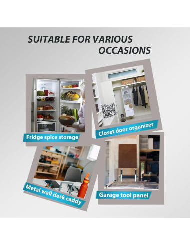 Paquete de 4 estantes magnéticos Koulowgee para especias